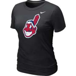 Cleveland Indians Heathered Nike Black Blended Women\'s T-Shirt