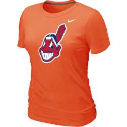 Cleveland Indians Heathered Nike Orange Blended Women\'s T-Shirt