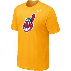 Cleveland Indians Heathered Nike Yellow Blended T-Shirt