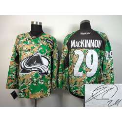 Colorado Avalanche #29 Nathan Mackinnon 2014 Camo Signature Edition Jerseys