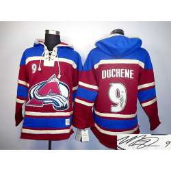Colorado Avalanche #9 Duchene Red Stitched Signature Edition Hoodie