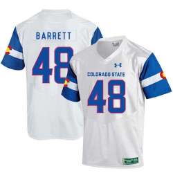 Colorado State Rams 48 Shaquil Barrett White College Football Jersey Dzhi