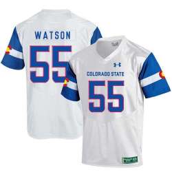 Colorado State Rams 55 Josh Watson White College Football Jersey Dzhi