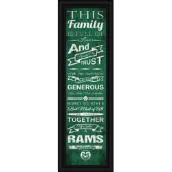 Colorado State Rams Family Cheer Print 8x24