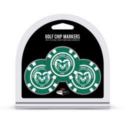 Colorado State Rams Golf Chip with Marker 3 Pack