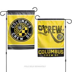 Columbus Crew Flag 12x18 Garden Style 2 Sided - Special Order