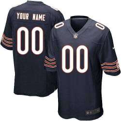 Customized Men Chicago Bears Navy Blue Team Color Nike Game Stitched Jersey
