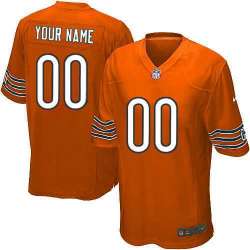 Customized Men Chicago Bears Orange Team Color Nike Game Stitched Jersey