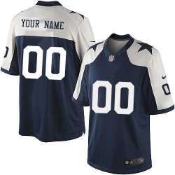 Customized Men Dallas Cowboys Thanksgiving Navy Blue Team Color Nike Game Stitched Jersey