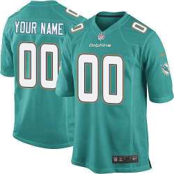 Customized Men Miami Dolphins Green Team Color Nike Game Stitched Jersey