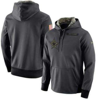 Customized Men & Women & Youth Nike Dallas Cowboys Anthracite Salute to Service Stitched NFL Hoodie