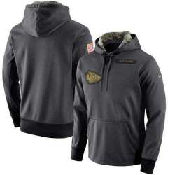 Customized Men & Women & Youth Nike Kansas City Chiefs Anthracite Salute to Service Stitched NFL Hoodie