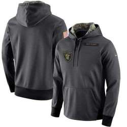 Customized Men & Women & Youth Nike Oakland Raiders Anthracite Salute to Service Stitched NFL Hoodie