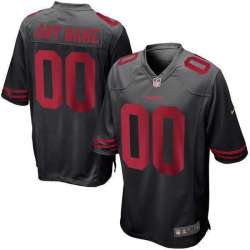 Customized Men & Women & Youth San Francisco 49ers Black Team Color Nike Game Stitched Jersey