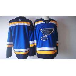 Customized Men\'s ADI St. Louis Blues Blue Stitched NHL Jersey