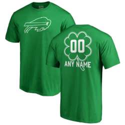 Customized Men's Buffalo Bills NFL Pro Line by Fanatics Branded Kelly Green St. Patrick's Day Personalized Name & Number T-Shirt