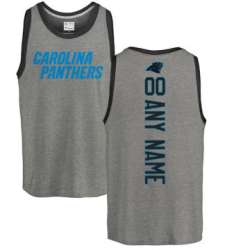 Customized Men's Carolina Panthers NFL Pro Line by Fanatics Branded Personalized Backer Tri-Blend Tank Top - Ash