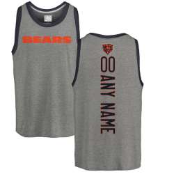 Customized Men's Chicago Bears NFL Pro Line by Fanatics Branded Personalized Backer Tri-Blend Tank Top - Ash