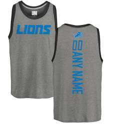 Customized Men's Detroit Lions Pro Line by Fanatics Branded Personalized Backer Tri-Blend Tank Top - Ash