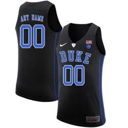 Customized Men's Duke Blue Devils Black Nike College Basketball Jersey
