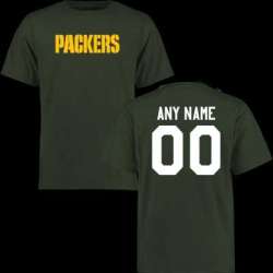 Customized Men's Green Bay Packers Design Your Own Green Fitted T-Shirt