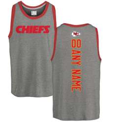 Customized Men's Kansas City Chiefs NFL Pro Line by Fanatics Branded Personalized Backer Tri-Blend Tank Top - Ash