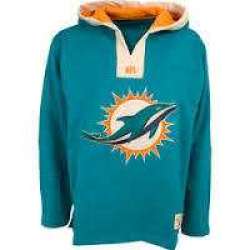 Customized Men\'s Miami Dolphins Any Name & Number Aqua Green Stitched NFL Hoodie