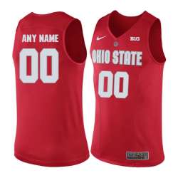 Customized Men's Ohio State Buckeyes Red Basketball Jersey