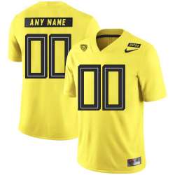 Customized Men\'s Oregon Ducks Yellow Nike College Football Jersey