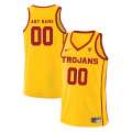 Customized Men\'s USC Trojans Yellow Men\'s Performance Customized Basketball Jersey