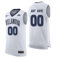Customized Men\'s Villanova Wildcats White College Basketball Elite Jersey