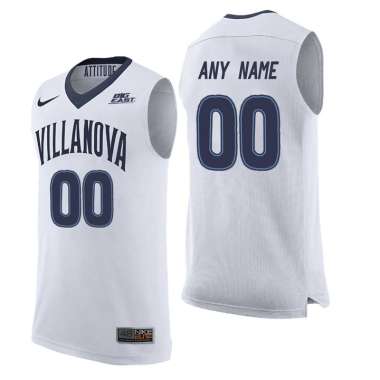 Customized Men's Villanova Wildcats White College Basketball Elite Jersey