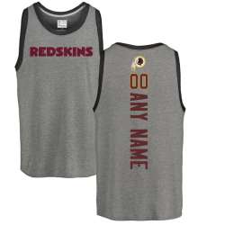 Customized Men's Washington Redskins NFL Pro Line by Fanatics Branded Personalized Backer Tri-Blend Tank Top - Ash