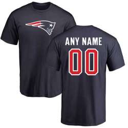 Customized New England Patriots Navy Blue Design Your Own Navy Blue Men's Short Sleeve Fitted T-Shirt