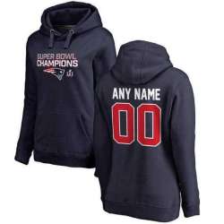 Customized Printed Women New England Patriots Pro Line by Fanatics Branded Super Bowl LI Champions Personalized T-Shirt Navy