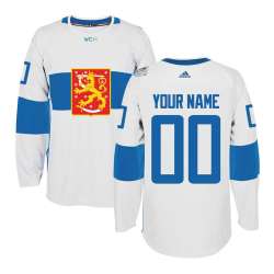 Customized Team Finland 2016 World Cup Of Hockey Olympics Game Men's White Stitched NHL Jersey