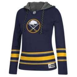 Customized Women Buffalo Sabres Any Name & Number Navy Blue Stitched Hockey Hoodie
