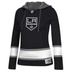 Customized Women Los Angeles Kings Any Name & Number Black Stitched Hockey Hoodie