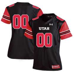 Customized Women Utah Utes Black College Football Jersey
