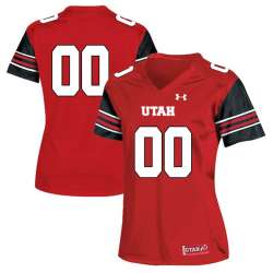 Customized Women Utah Utes Red College Football Jersey