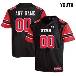 Customized Youth Utah Utes Black College Football Jersey