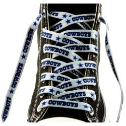 Dallas Cowboys Shoe Laces 54 Inch Silver