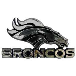 Denver Broncos Auto Emblem - Silver