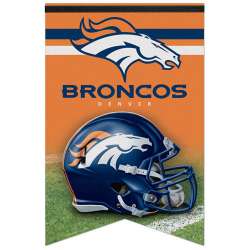 Denver Broncos Banner 17x26 Pennant Style Premium Felt