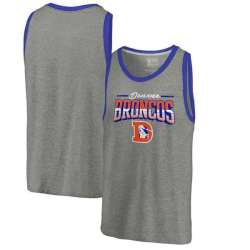Denver Broncos NFL Pro Line by Fanatics Branded Throwback Collection Season Ticket Tri-Blend Tank Top - Heathered Gray