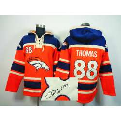 Denver Broncos #88 Demaryius Thomas Orange Signature Edition Hoodie