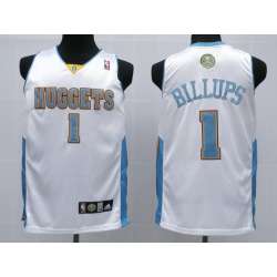 Denver Nuggets #1 Billups white Jerseys