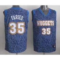 Denver Nuggets #35 Kenneth Faried Blue Leopard Fashion Jerseys