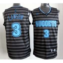 Denver Nuggets #3 Ty Lawson Gray With Black Pinstripe Jerseys
