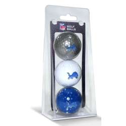 Detroit Lions 3 Pack of Golf Balls